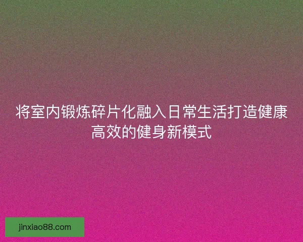 将室内锻炼碎片化融入日常生活打造健康高效的健身新模式