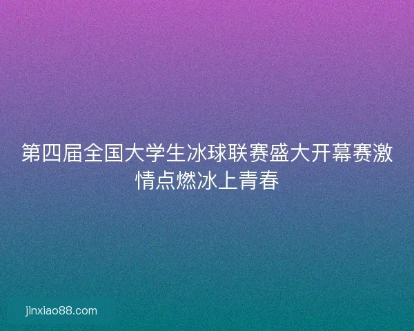 第四届全国大学生冰球联赛盛大开幕赛激情点燃冰上青春