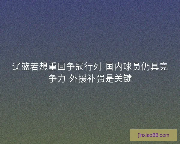 辽篮若想重回争冠行列 国内球员仍具竞争力 外援补强是关键